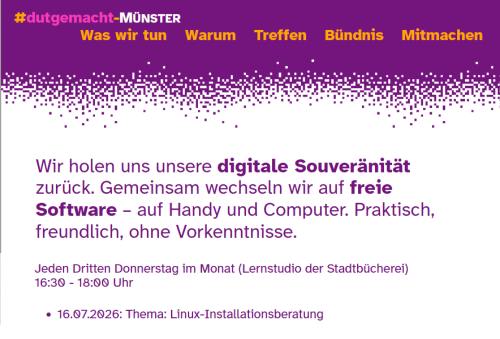 Screenshot der Webseite